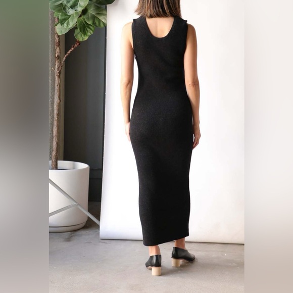 Lauren Manoogian Rib Tank Dress Black Melange NWT 1 Small - Picture 2 of 7